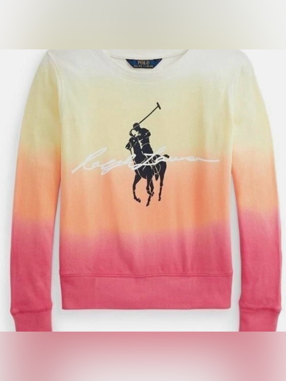Polo Ralph Lauren Sweatshirt Peach Dip Dye